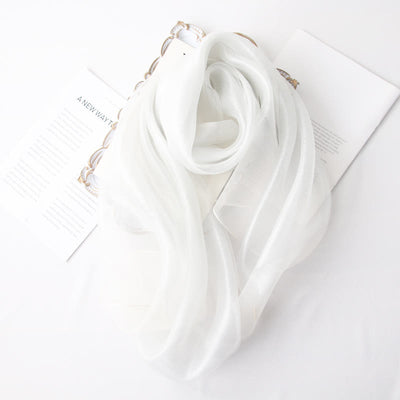 Women's Luxury Shimmering Organzan Silk Scarf