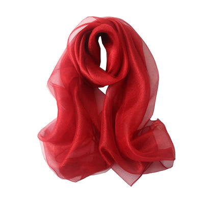 Women's Luxury Shimmering Organzan Silk Scarf