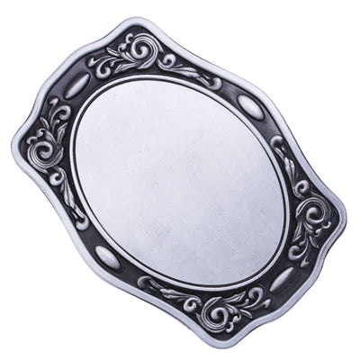 Antique Silver Custom Monogram Name DIY Buckle Leather Belt