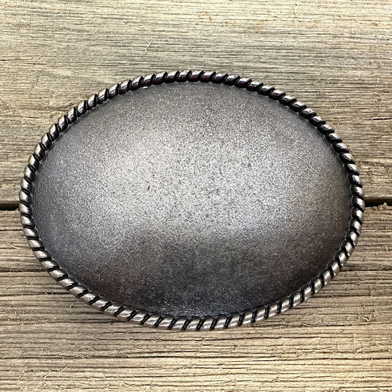 Antique Color Round Custom Name Monogram DIY Buckle Leather Belt - image 2