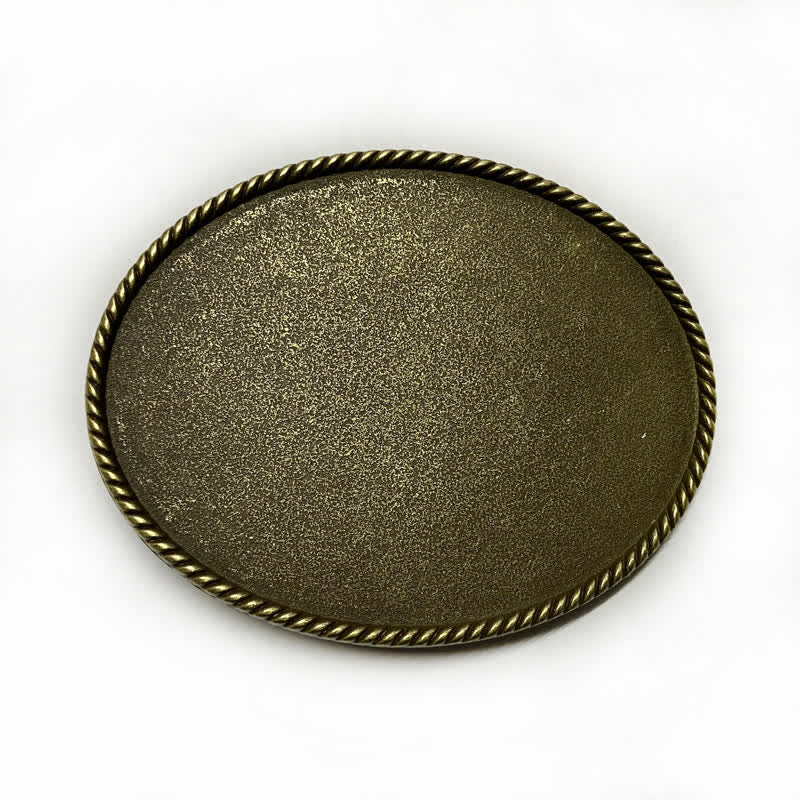 Antique Color Round Custom Name Monogram DIY Buckle Leather Belt - Antique Bronze - Without Belt - Not Included Belt - image 4