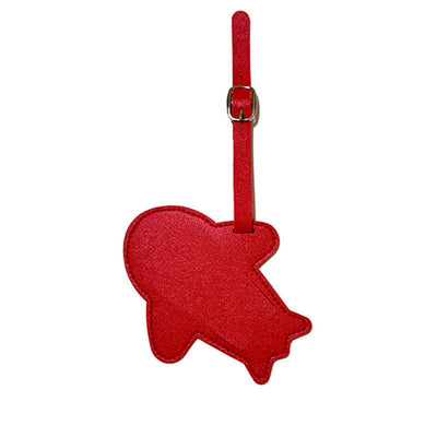 Airplane Shape One-Sided Custom Your Text Luggage Tag - Red - image 3