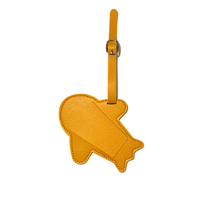 Airplane Shape One-Sided Custom Your Text Luggage Tag - Yellow - image 12