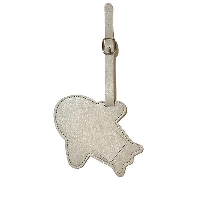 Airplane Shape One-Sided Custom Your Text Luggage Tag - Gray - image 13