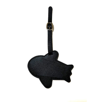 Airplane Shape One-Sided Custom Your Text Luggage Tag - Black - image 15