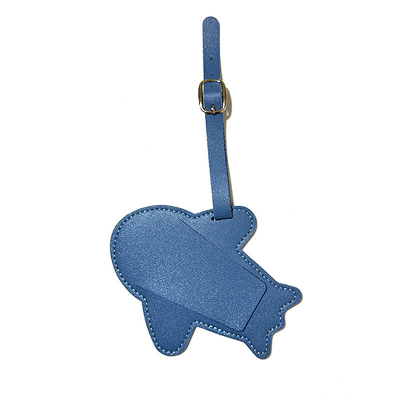 Airplane Shape One-Sided Custom Your Text Luggage Tag - Blue - image 10