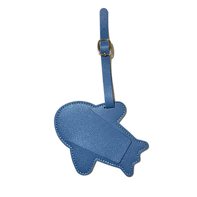 Airplane Shape One-Sided Custom Your Text Luggage Tag - Blue - image 10