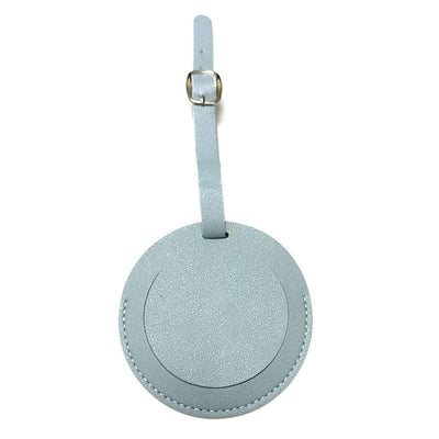 Round Shape One-Sided Custom Your Text Luggage Tag - Light Blue - image 12