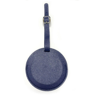 Round Shape One-Sided Custom Your Text Luggage Tag - Navy - image 3