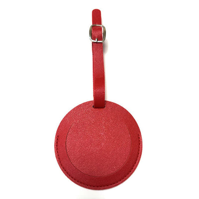 Round Shape One-Sided Custom Your Text Luggage Tag - Red - image 14