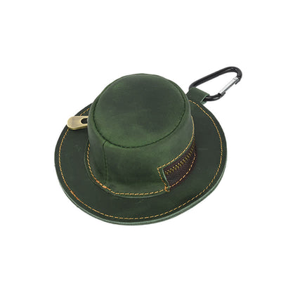 Western Cowboy Hat Shape Retro Coin Leather Bag