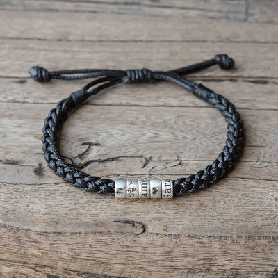 Custom Bead Personalized Symbol Name Rope Bracelet