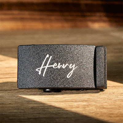 Personalized Gift Idea Custom DIY Automatic Buckle Leather Belt - Matte Black-Custom - Without Belt - Not Included Belt - image 9