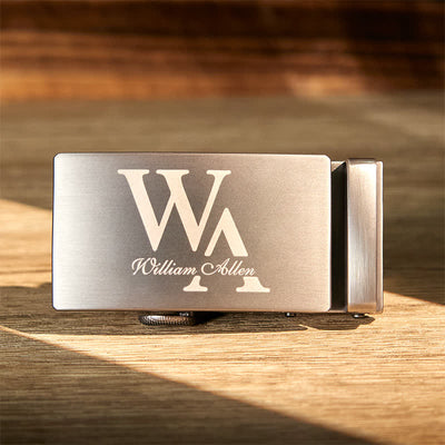 Personalized Gift Idea Custom DIY Automatic Buckle Leather Belt - Gray-Custom - Without Belt - Not Included Belt - image 7