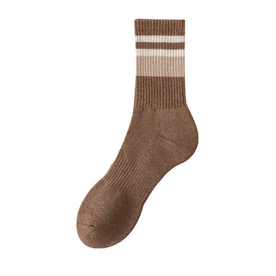 Classic Stripe Thicken Crew Socks