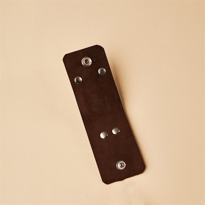 Retro Distressed Leather Belt Loop Keychain