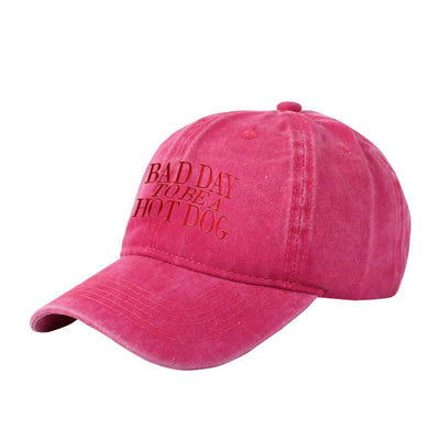 Bad Day To Be a Hot Dog Embroidered Adjustable Baseball Cap