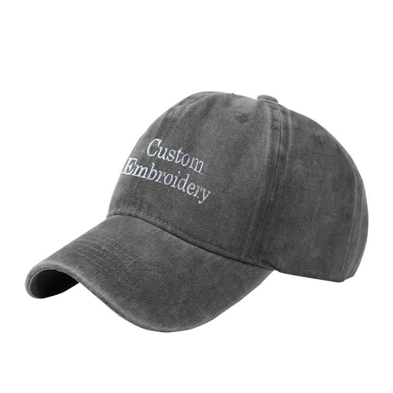 Custom Text Personalized Embroidered Adjustable Baseball Cap