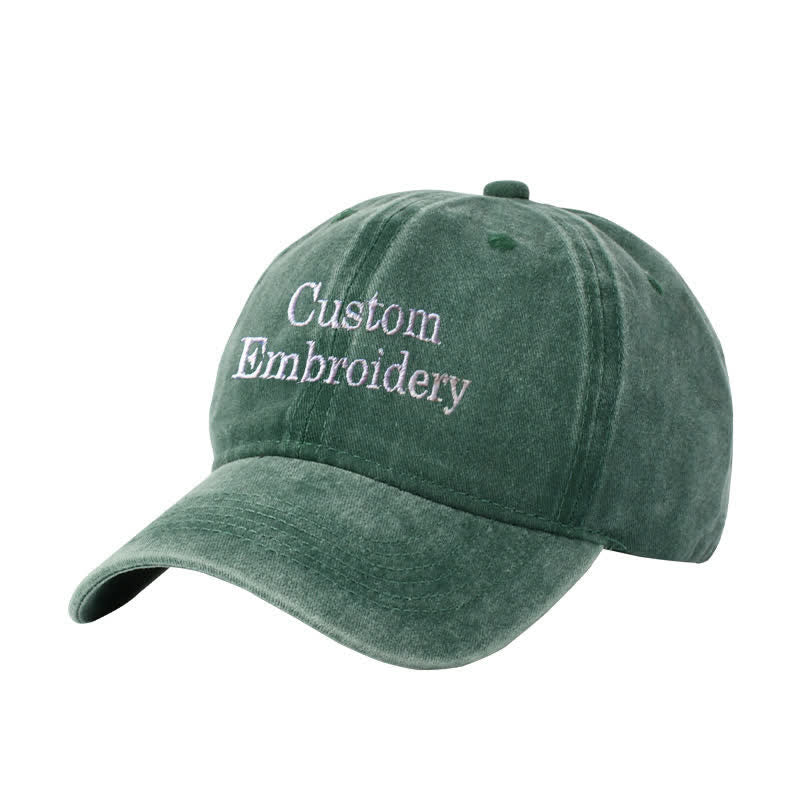 Custom Text Personalized Embroidered Adjustable Baseball Cap
