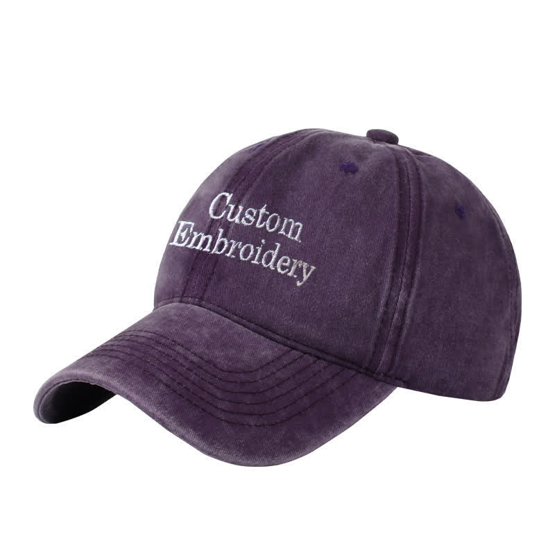 Custom Text Personalized Embroidered Adjustable Baseball Cap