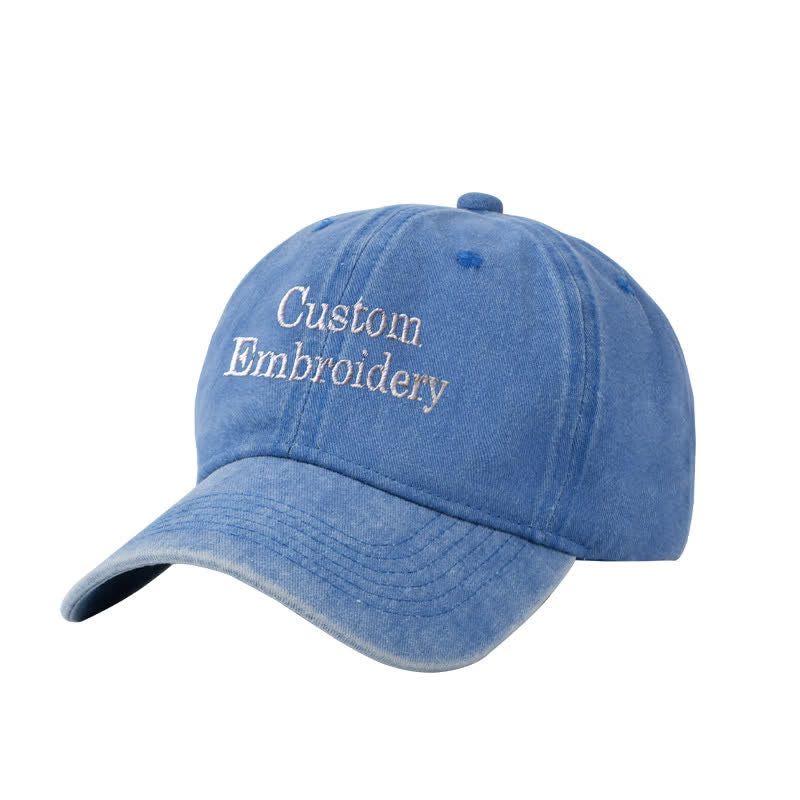 Custom Text Personalized Embroidered Adjustable Baseball Cap