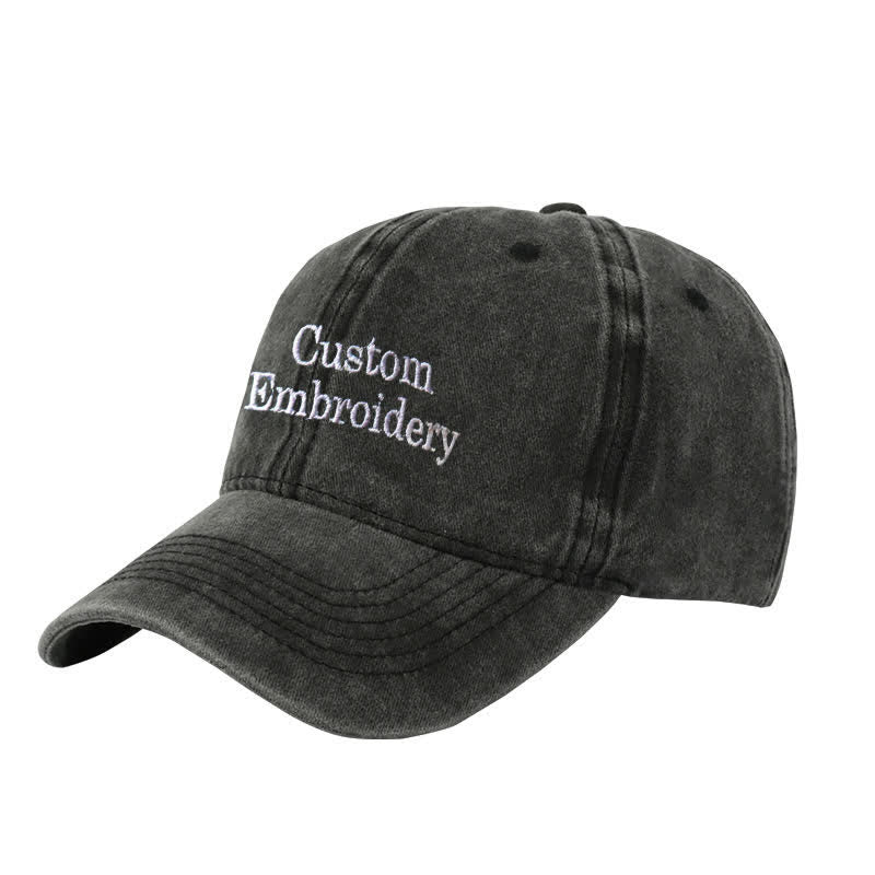 Custom Text Personalized Embroidered Adjustable Baseball Cap