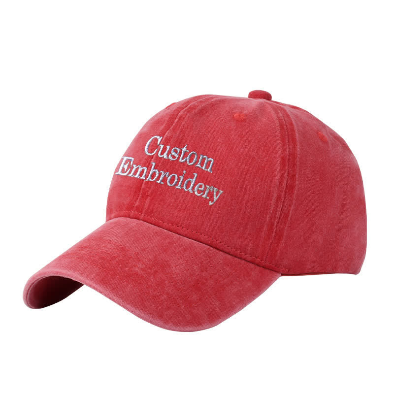 Custom Text Personalized Embroidered Adjustable Baseball Cap