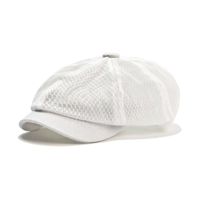 Solid Color Simple Breathable Mesh Beret Hat