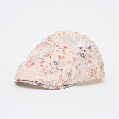 Retro Aged Perforated Mesh Fabric Beret Hat