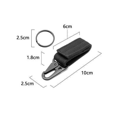 Velcro Webbing Tactic Belt Loop Nylon Keychain