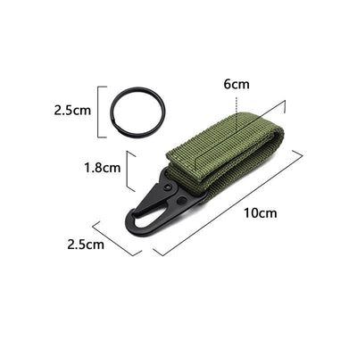 Velcro Webbing Tactic Belt Loop Nylon Keychain