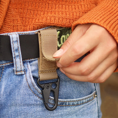 Velcro Webbing Tactic Belt Loop Nylon Keychain