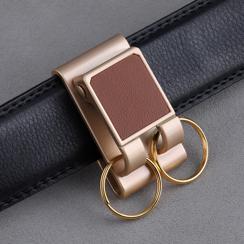 Heavy Duty Double Rings Metal Belt Loop Keychain