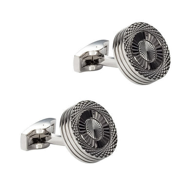 Men's 1 Pair Round Tire Pattern Cufflinks