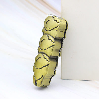 Triple Skull Head Refillable Butane Lighter With Knife - image 7