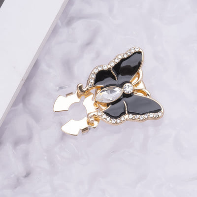 1 Pair Butterfly Style Snap-On Shirt Button Covers