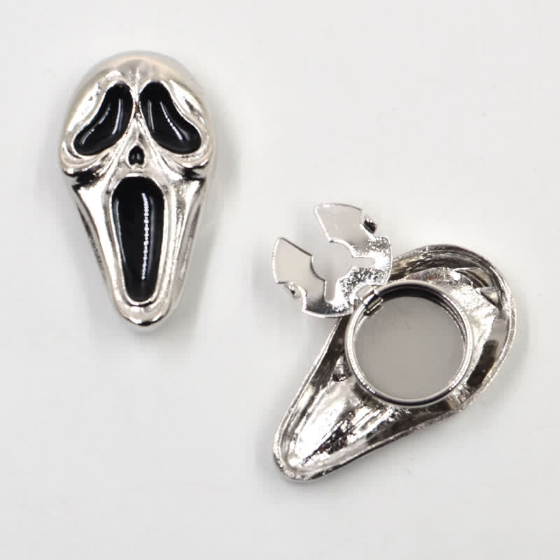 1 Pair Horrible Skull Mask Snap-On Shirt Button Covers