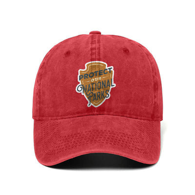 Camping Protect Our National Parks Adjustable Baseball Cap