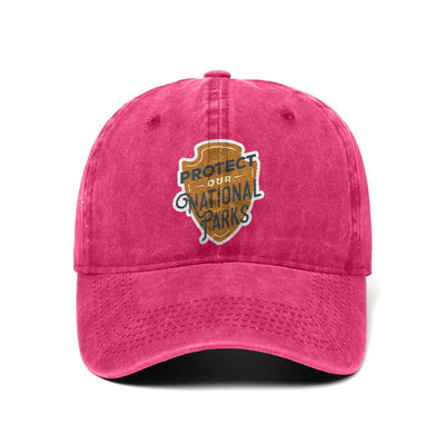 Camping Protect Our National Parks Adjustable Baseball Cap