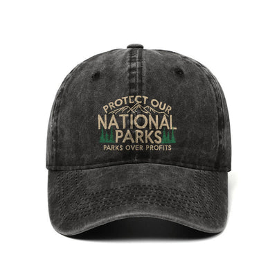Protect Our National Parks, Parks Over Profit Adjustable Baseball Cap