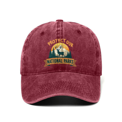 Protect Our National Parks Deer Resist Adjustable Baseball Cap
