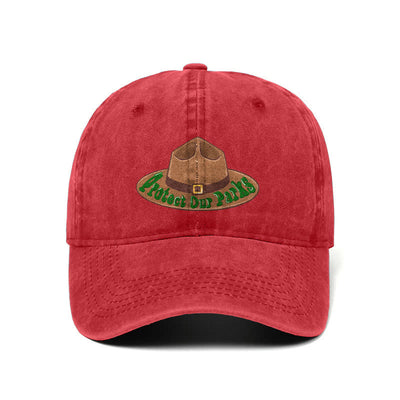 Protect Our Parks Cowboy Hat Print Adjustable Baseball