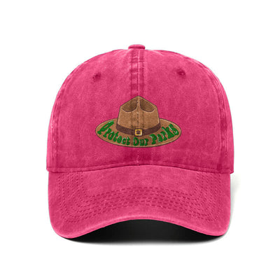 Protect Our Parks Cowboy Hat Print Adjustable Baseball