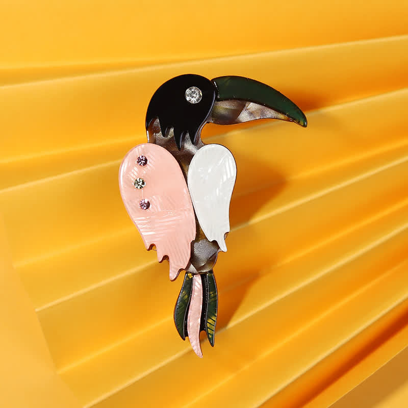 Cartoon Woodpecker Bird Handmade Acrylic Brooch