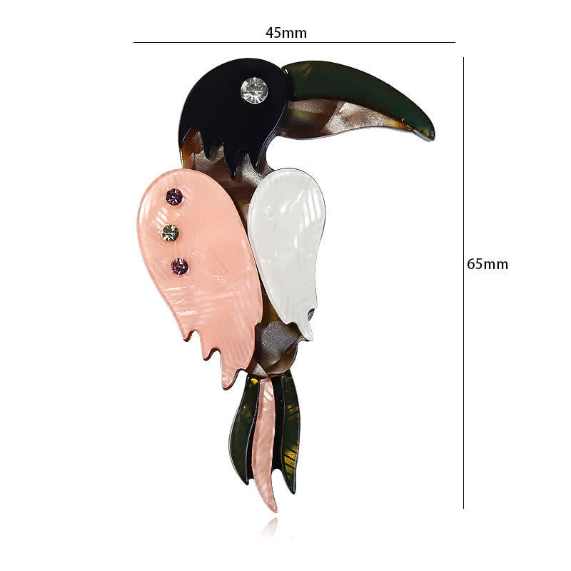 Cartoon Woodpecker Bird Handmade Acrylic Brooch