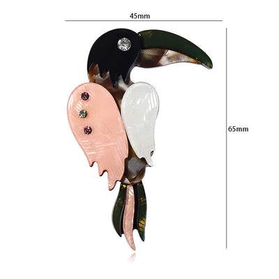 Cartoon Woodpecker Bird Handmade Acrylic Brooch