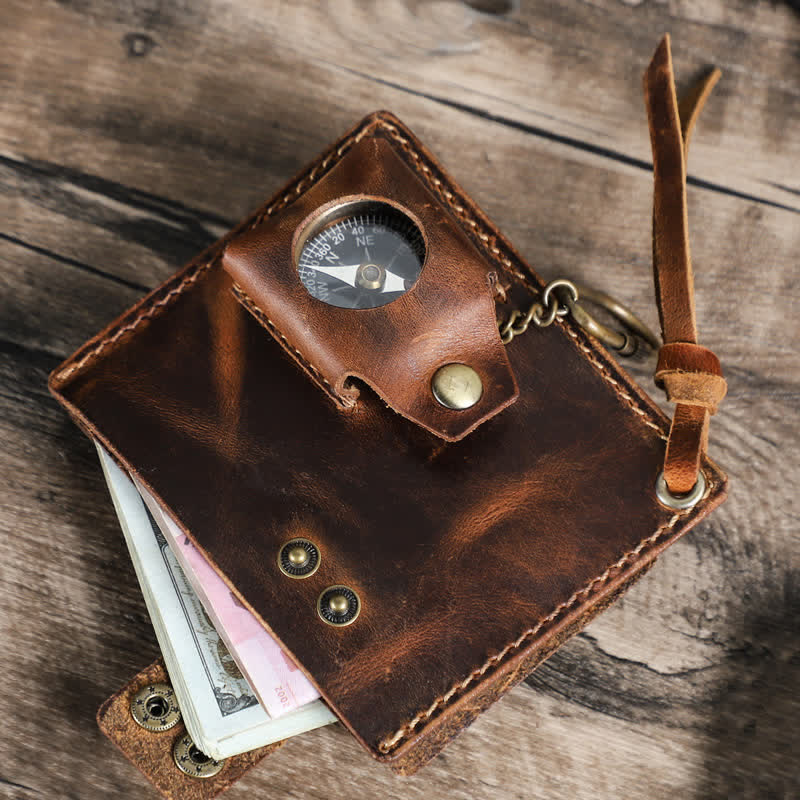 Custom Name EDC Wallet Pocket Organizer Leather Belt Bag
