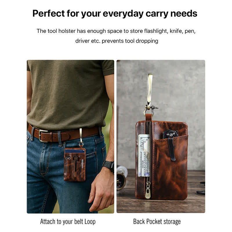 Outdoor Tool Flashlight Storage Bag With Large Hook Buckle