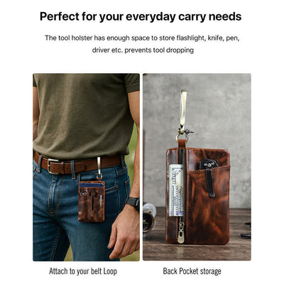 Outdoor Tool Flashlight Storage Bag With Large Hook Buckle