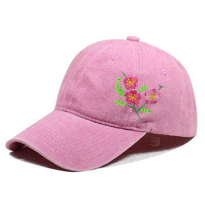 Summer Embroidered Daisy Floral Adjustable Baseball Cap
